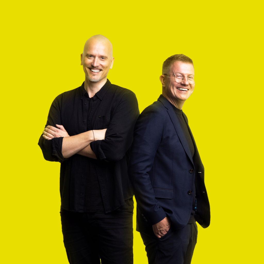 Kaupallisuuden katapultti -kirjan kirjoittajat Toni Lähde ja Kert Kenner.